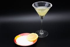 Cocktail Margarita en citroen stock foto's Cocktail Margarita en citroen stock foto's
