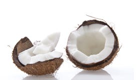 Coconut On A White Background Royalty Free Stock Image Coconut On A White Background Royalty Free Stock Image