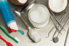 Coconut pulling vs dentist royalty free stock images Coconut pulling vs dentist royalty free stock images