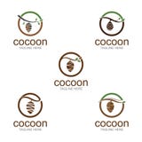 Cocoon logo template vector icon and symbol.