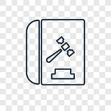 Code de conduite l'icône linéaire de vecteur de concept d'isolement sur le transpare illustration stock Code de conduite l'icône linéaire de vecteur de concept d'isolement sur le transpare illustration stock