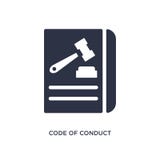 code de conduite l'icône sur le fond blanc Illustration simple d'élément de concept de gdpr illustration de vecteur code de conduite l'icône sur le fond blanc Illustration simple d'élément de concept de gdpr illustration de vecteur