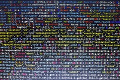 Code du Javascript HTML5 de développement de Web Fond moderne abstrait de technologie de l'information Entailler de réseau photo stock Code du Javascript HTML5 de développement de Web Fond moderne abstrait de technologie de l'information Entailler de réseau photo stock
