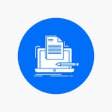 Codeur, codage, computer, lijst, document het Witte Pictogram van Glyph in Cirkel Vectorknoopillustratie vector illustratie Codeur, codage, computer, lijst, document het Witte Pictogram van Glyph in Cirkel Vectorknoopillustratie vector illustratie