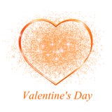 Coeur d'or en cadeau la Saint-Valentin illustration stock Coeur d'or en cadeau la Saint-Valentin illustration stock