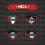 Coeur de l'Antigua avec le drapeau à l'intérieur Symboles graphiques grunges de vecteur illustration de vecteur Coeur de l'Antigua avec le drapeau à l'intérieur Symboles graphiques grunges de vecteur illustration de vecteur