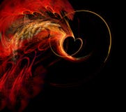 Coeur flamboyant de fractale illustration libre de droits Coeur flamboyant de fractale illustration libre de droits