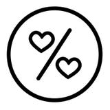 Coeur noir d'icônes de vecteur illustration libre de droits Coeur noir d'icônes de vecteur illustration libre de droits