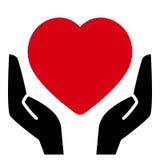 Coeur rouge dans des mains Coeur rouge dans des mains