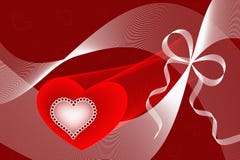 Coeurs, courbes et rubans rouges d'amour illustration de vecteur Coeurs, courbes et rubans rouges d'amour illustration de vecteur