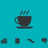 Cofee cup icon flat royalty free illustration Cofee cup icon flat royalty free illustration