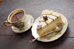 Coffee And Cheesecake Breakfast Stock Photography Coffee And Cheesecake Breakfast Stock Photography