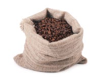 Coffee Beans In A Bag Stock Images