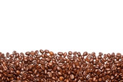 Coffee beans on the white background. Royalty Free Stock Photography Coffee beans on the white background. Royalty Free Stock Photography