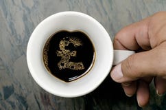 Coffee cup : Pound Sterling sign Stock Photography Coffee cup : Pound Sterling sign Stock Photography
