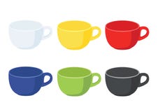 Coffee cup Multi color on white background royalty free illustration Coffee cup Multi color on white background royalty free illustration