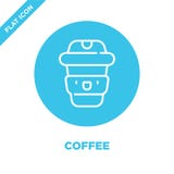 coffee icon vector from take away collection. Thin line coffee outline icon vector illustration. Linear symbol for use on web and royalty free illustration coffee icon vector from take away collection. Thin line coffee outline icon vector illustration. Linear symbol for use on web and royalty free illustration