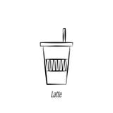 Coffee latte hand draw icon. Element of coffee illustration icon. Signs and symbols can be used for web, logo, mobile app, UI, UX vector illustration Coffee latte hand draw icon. Element of coffee illustration icon. Signs and symbols can be used for web, logo, mobile app, UI, UX vector illustration