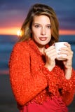 Coffee On The Beach Stock Photo Coffee On The Beach Stock Photo