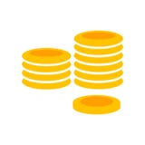 Coin icon vector isolated on white background, Coin sign , color vector illustration Coin icon vector isolated on white background, Coin sign , color vector illustration