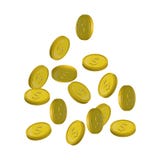 Coins falling vector illustration, falling money, flying gold coins, abstract coins dropping golden rain concept modern flat stock illustration Coins falling vector illustration, falling money, flying gold coins, abstract coins dropping golden rain concept modern flat stock illustration