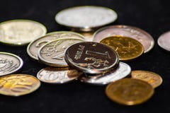 coins russia Rysk två-hövdad örn på rubelmyntet arkivfoton coins russia Rysk två-hövdad örn på rubelmyntet arkivfoton