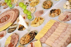 Cold Cut Platters In Restaurant Royalty Free Stock Photography Cold Cut Platters In Restaurant Royalty Free Stock Photography