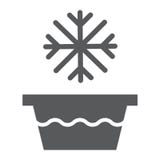Cold water glyph icon, temperature and wash, basin with snowflake sign, vector graphics, a solid pattern royalty free illustration Cold water glyph icon, temperature and wash, basin with snowflake sign, vector graphics, a solid pattern royalty free illustration