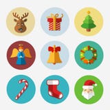 Colección brillante de los iconos de la Navidad - ejemplo del vector stock de ilustración Colección brillante de los iconos de la Navidad - ejemplo del vector stock de ilustración