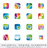Colección colorida de elementos del diseño stock de ilustración Colección colorida de elementos del diseño stock de ilustración