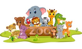 colección de animales del parque zoológico libre illustration colección de animales del parque zoológico libre illustration