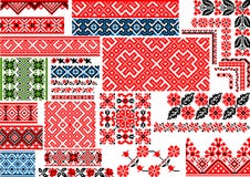 Colección de 30 modelos étnicos inconsútiles para la puntada del bordado ilustración del vector Colección de 30 modelos étnicos inconsútiles para la puntada del bordado ilustración del vector