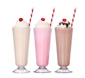 Colección determinada del helado del sabor del chocolate de los batidos de leche con la cereza fotos de archivo libres de regalías Colección determinada del helado del sabor del chocolate de los batidos de leche con la cereza fotos de archivo libres de regalías