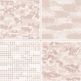 Colección digital del camuflaje del pixel del vector inconsútil - urbana, desierto, selva, sistema del camo de la nieve libre illustration Colección digital del camuflaje del pixel del vector inconsútil - urbana, desierto, selva, sistema del camo de la nieve libre illustration