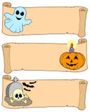 Coleção 1 das bandeiras de Halloween ilustração stock Coleção 1 das bandeiras de Halloween ilustração stock