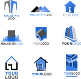 Coleção de logotipos dos bens imobiliários ilustração royalty free Coleção de logotipos dos bens imobiliários ilustração royalty free