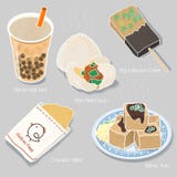 Coleção deliciosa dos petiscos de Taiwan ilustração do vetor Coleção deliciosa dos petiscos de Taiwan ilustração do vetor
