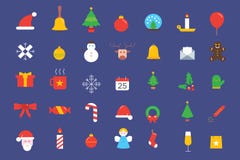 Coleção dos ícones dos elementos do Natal ilustração royalty free Coleção dos ícones dos elementos do Natal ilustração royalty free