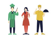 Coleção italiana dos cozinheiros chefe ilustração do vetor Coleção italiana dos cozinheiros chefe ilustração do vetor