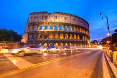 Coliseum in Rome by night, Italy Stock Images Coliseum in Rome by night, Italy Stock Images