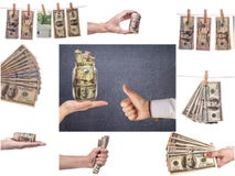 Collage of business images. Financial concept, background Stock Photos Collage of business images. Financial concept, background Stock Photos