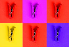 Collage with clothes-peg in pop art style royalty free stock image Collage with clothes-peg in pop art style royalty free stock image