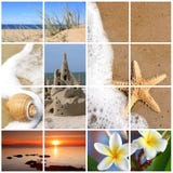 Collage de plage d'été Collage de plage d'été