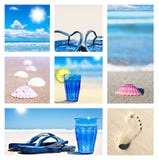 Collage Of Beach Holiday Scenes Royalty Free Stock Photos Collage Of Beach Holiday Scenes Royalty Free Stock Photos