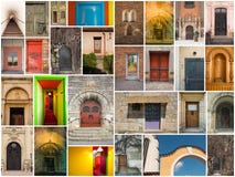 Collage van deuren stock afbeelding Collage van deuren stock afbeelding