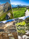 Collage of Zakopane mountains national park in Polonia Royalty Free Stock Images Collage of Zakopane mountains national park in Polonia Royalty Free Stock Images
