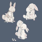 Cute hares collection Stock Photography Cute hares collection Stock Photography