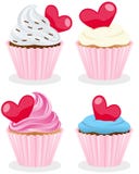 Collection de petits gâteaux de jour de Valentine s illustration stock Collection de petits gâteaux de jour de Valentine s illustration stock