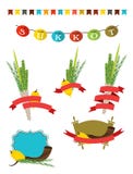 Collection de Sukkot - quatre symboles de juif illustration de vecteur Collection de Sukkot - quatre symboles de juif illustration de vecteur