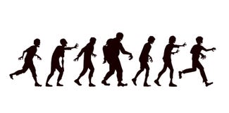 Collection de zombi de vecteur dans le style de silhouette illustration libre de droits Collection de zombi de vecteur dans le style de silhouette illustration libre de droits